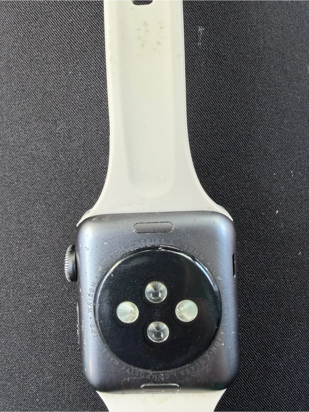 Apple Smartwatch with Light Gray Silicone Band